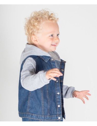 LAR-LW750-Denim Jacket With Fleece Hood And Sleeves